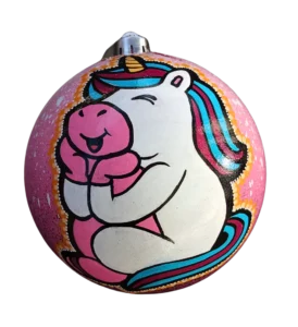 prénom personnalisée boule de Noël licorne personnalisation unique graff