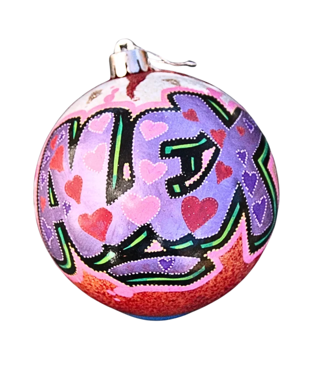 idée cadeau unique original boule de Noël personnalisée Alex