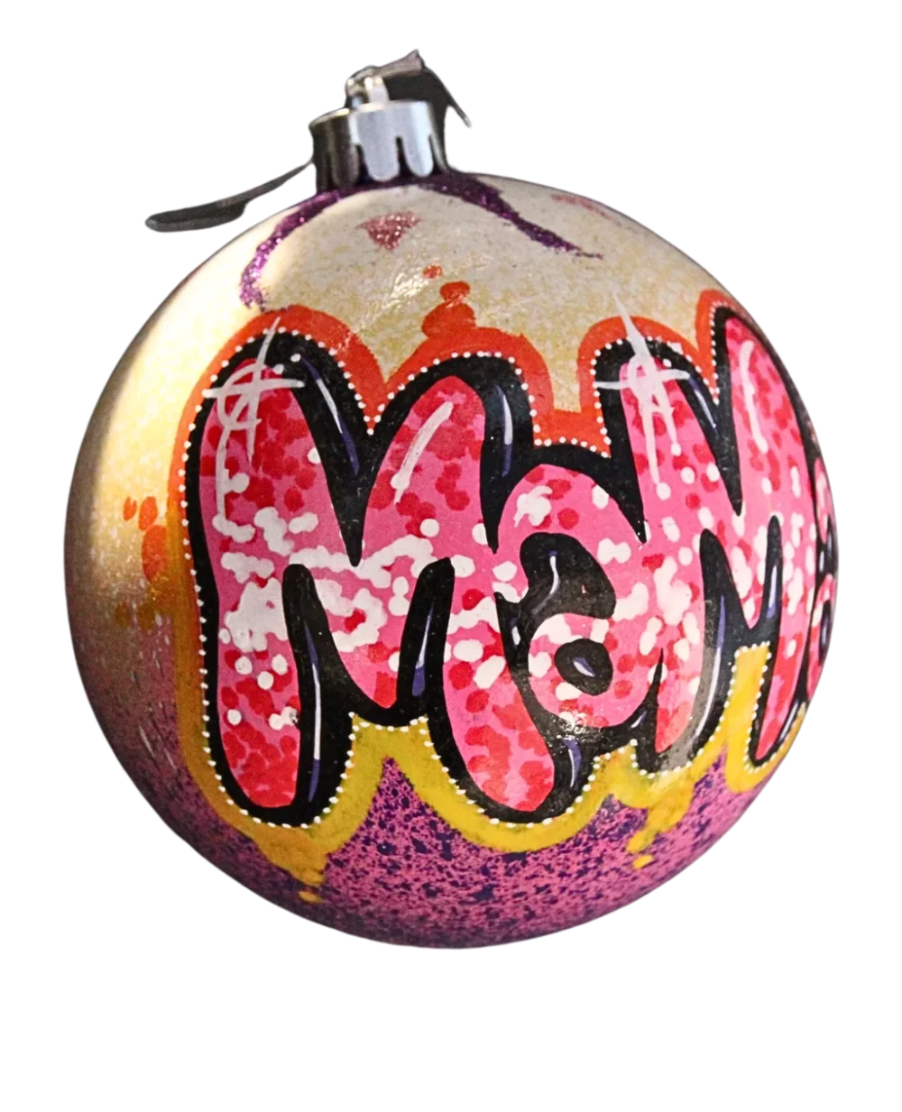 prénom personnalisé boule de Noël personnalisée graff idée cadeau original