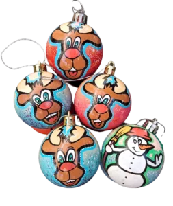 boule de Noël personnalisée idée unique idée cadeau fait main prénom personnalisé